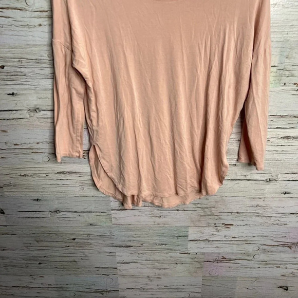 ARITZIA | BABATON Norris  T-Shirt Stretch Jersey Knit 3/4 Sleeve xs pink peach - Picture 2 of 8